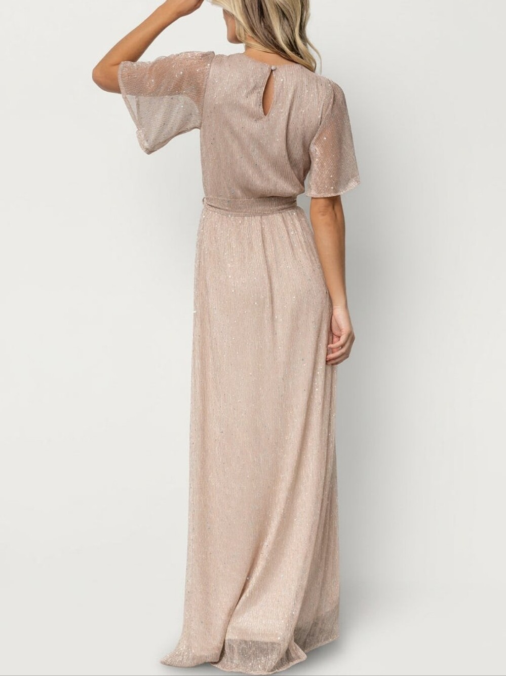 Baltic Born Grace Sparkle Gown In Champagne - Picture 8 of 13